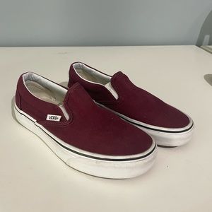 Burgundy Womens Vans